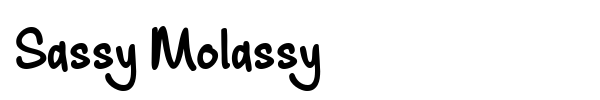 Sassy Molassy font preview